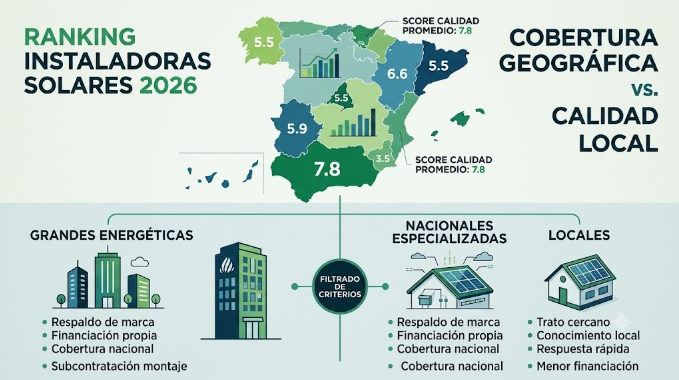 Infografía Ranking Mejores Instaladoras Solares España 2026