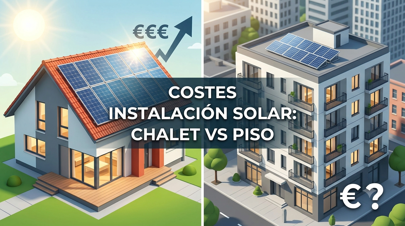 comparativa coste instalacion solar piso vs chalet precio y rentabilidad